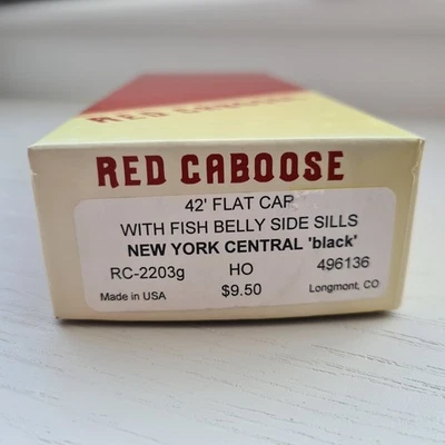 Red Caboose HO Gauge Kit 42' Flat Car Fish Belly Sills NYC - RC-2203g - 496136 - Image 1 of 4