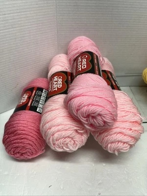 Lote de 4 hilos de color rosa mezclado corazón rojo Foto 1 de 4
