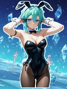 Anime Waifu Sword Art Online Sinon 6" Vinyl Sticker  - Picture 1 of 1