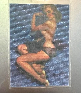 1993 COMIC IMAGES GIL ELVGREN'S CALENDAR PINUPS SPECTRASCOPE CARD ROXANNE 1960 - Picture 1 of 2