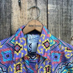 Vintage Rockmount Ranch Wear Western Shirt Size Large Pearl Snap Rodeo Cowboy - Picture 1 of 21