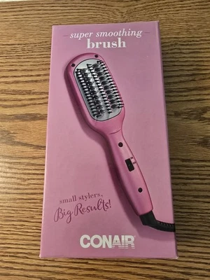 Cepillo súper suavizante ROSA Conair - Tecnología cerámica, calentamiento rápido, calor suave Foto 1 de 4