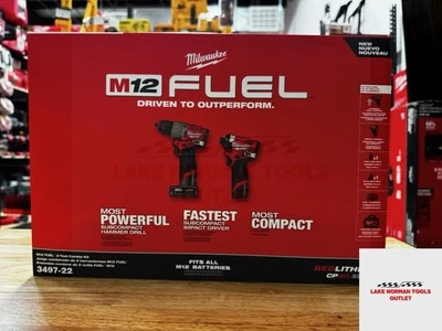 Brand New Milwaukee (3497-22) M12 FUEL 2 Tool Combo Kit - Image 1 of 4
