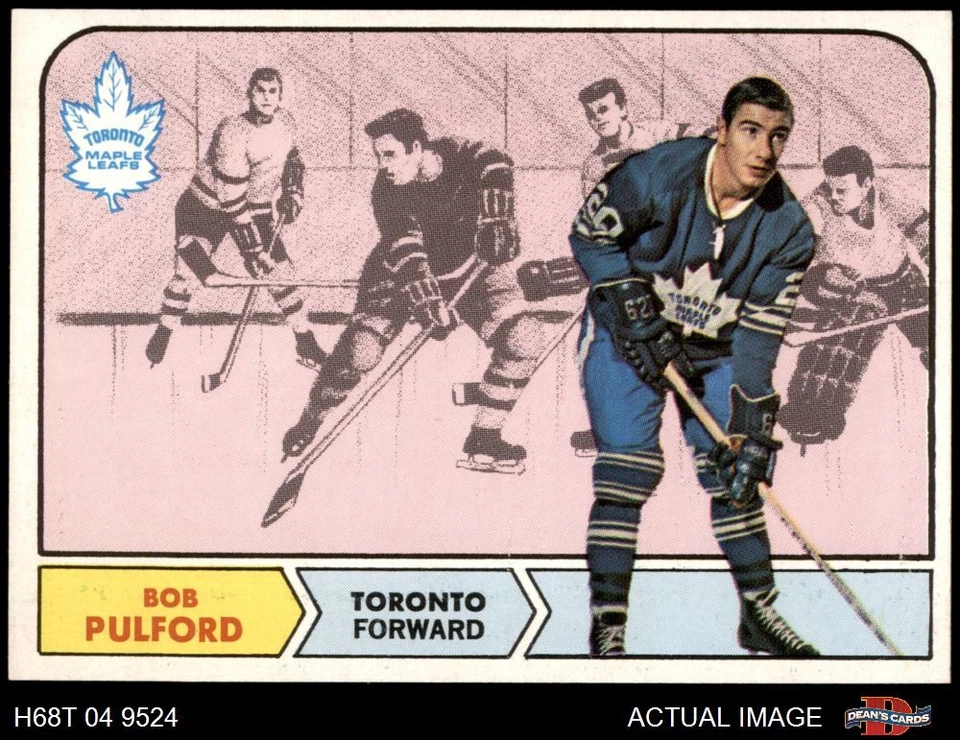 1968 Topps #129 Bob Pulford Maple Leafs HOF 7 - NM - Image 1 of 1