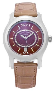 Cuervo y Sobrinos Robusto Solo Tiempo Automatic Brown Leather Mens Watch 2802.1T - Picture 1 of 4