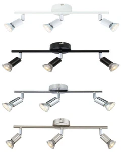 3 Way Ceiling Lights Spotlight Modern LED GU10 Bulbs Adjustable Kitchen Fitting - Picture 1 of 9