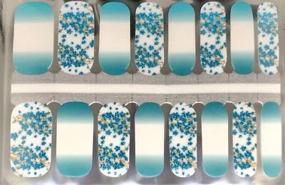 Unbranded  Nail Polish Strips 16ct Limited. Teal Blossoms Read Description Below Foto 1 de 2