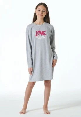 Schiesser Ragazza Vestaglia da Notte Love Camicia S M L 152 164 176 100% Cotone - Imagen 1 de 4
