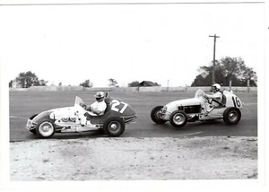MIDGET RACERS Race Car Dirt Track MOTOR CITY Detroit MI VINTAGE 1950's 5x7 Photo - Picture 1 of 1