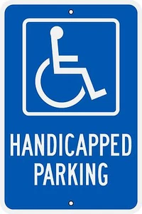 12x18 Handicapped Parking Sign Engineer Grade Reflective DOT Legal - Picture 1 of 1
