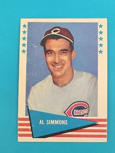 1961 Fleer Baseball Greats #77 Al Simmons Cincinnati Reds BASEBALL Card L9 - Picture 1 of 2