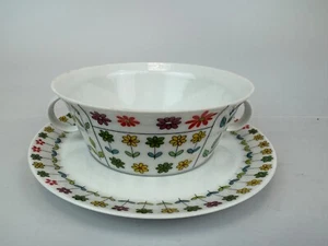 Rosenthal Piemonte Emilio Pucci Soup Bowl & Saucer Set Studio Line Germany - Picture 1 of 4
