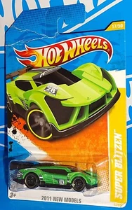 Hot Wheels 2011 New Models #17 Super Blitzen Mtflk Green w/ PR5s - Picture 1 of 2