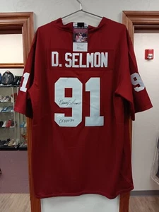 Dewey Selmon Autographed Oklahoma Sooners Jersey JSA Coa Inscribed CFHOF24 - Picture 1 of 3