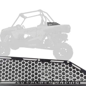 Custom Driver Side Vent Grille for Polaris RZR XP Turbo S Laser Cut Steel White - Picture 1 of 7