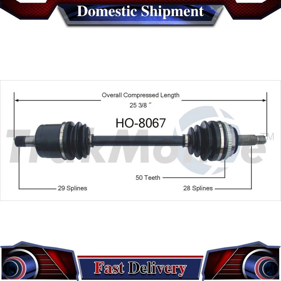TrakMotive Front Left CV Axle Drive Shaft Joint For Acura Legend 1986 1987 1990 - Image 1 of 1