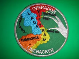 USAF Operation LINEBACKER Bombenkampagne Patch aus Vietnamkrieg Ära - Bild 1 von 3