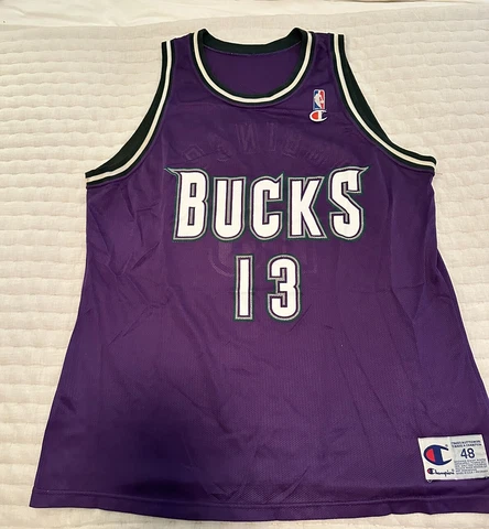 Vintage Champion Glenn Robinson Milwaukee Bucks Basketball Jersey Size 48 XL Cover