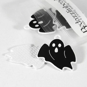 10 dijes colgantes de joyería colgantes de murciélago fantasma vampiro blanco y negro de 1 pulgada con lazo - Imagen 1 de 1