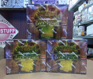 LOT OF THREE (3) YU GI OH STAMPEDE QUARTER CENTURY 1ST EDT. BOOSTER BOXES - Picture 1 of 1