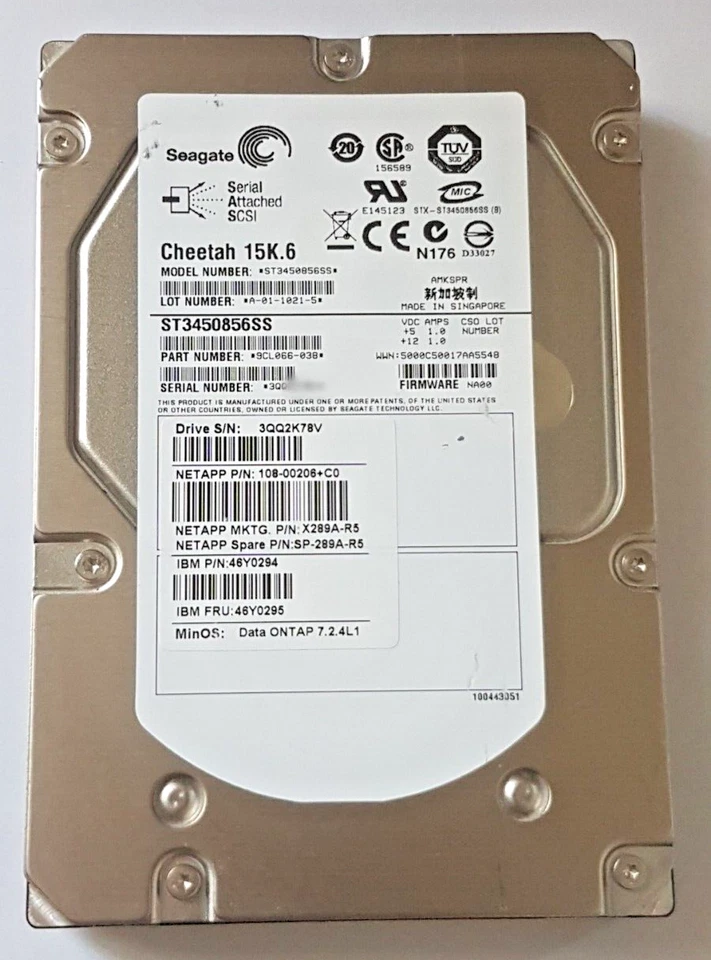 450 GB SAS Seagate Cheetah 15K.6 ST3450856SS 16MB HDD 3.5 " Internal Hard Drive - Image 1 of 1