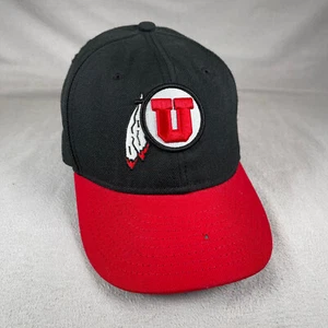 Utah Utes Hat Men Fitted 6 5/8 Black Baseball Cap New Era 59FIFTY NCAA - Picture 1 of 11