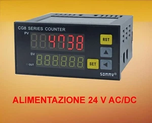 Conta pezzi Contatore digitale . 24 V AC/DC contapezzi contaimpulsi - Foto 1 di 6