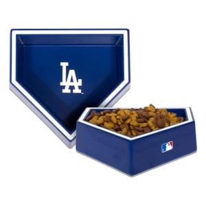 Los Angeles Dodgers MLB Home Plate Dog Bowl by NapCap - Picture 1 of 5