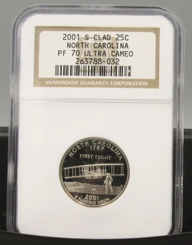 2001 S North Carolina Clad NGC PF 70 UCAM Cover