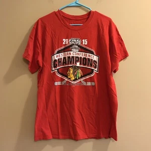 Camiseta Blackhawks Talla Grande 2015 Campeones de la Conferencia Oeste - Imagen 1 de 3