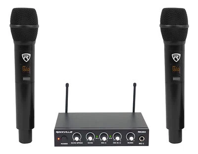Rockville RKI60 Doppio UHF 8 Chan Microfono Wireless Interfaccia Karaoke + Mixer Microfono - Immagine 1 di 4