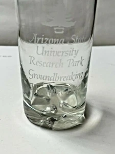ASU Arizona State University 84 Commemorative Glass Research Park Groundbreaking - Picture 1 of 2