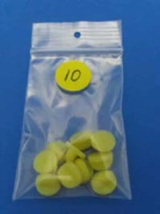 10 X RUBBER HAT PIN TIE TAC BADGE BACKS CLUTCH CLUTCHES YELLOW - PACK OF 10 - Picture 1 of 1