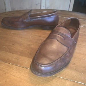 Allen Edmonds Patriot Penny Loafers Walnut Brown 14 D - Picture 1 of 12
