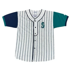 Starter Baseball Shirt Mlb Seatle Mariners Button Merchandise White Mens Medium - Picture 1 of 8