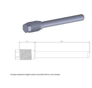 Pin for rear brake caliper Kawasaki KX 125 1995-2008 / KX 250 1995-2008 - Picture 1 of 3