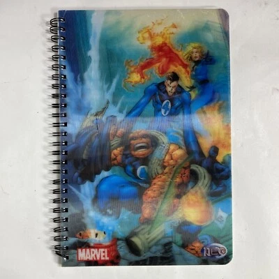 "Cuaderno holográfico en espiral Marvel Fantastic Four 2004 NEO 6"" X 9""" Foto 1 de 4