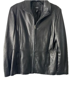 Alfani Outerwear Women's Soft Leather Darted Jacket Black Zip Size Large - Image 1 of 4
