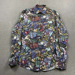 Robert Graham Shirt Mens Medium The Basilica Sport Tencel Button Up Long Sleeve - Picture 1 of 11