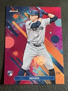 2025 Topps Finest BEN RICE #48 Rookie RC Magenta Refractor /350 Yankees - Picture 1 of 2