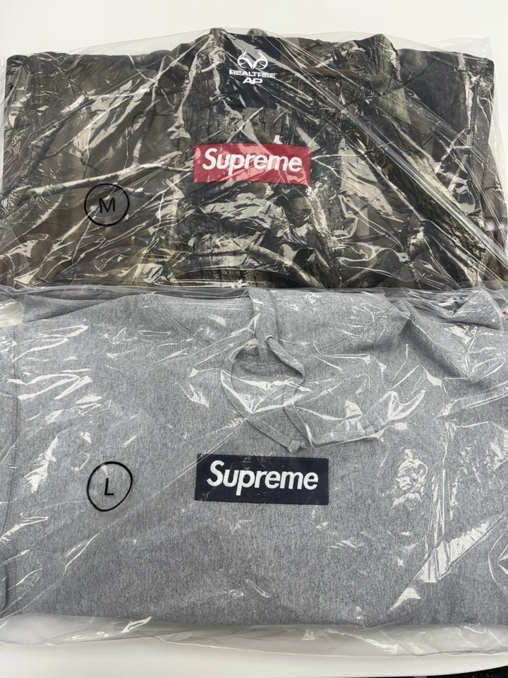 ✅ Sudadera con Capucha Supreme Box Logo FW25 Real Tree Camuflada Mediana BOGO Sudadera con Capucha Foto 1 de 1