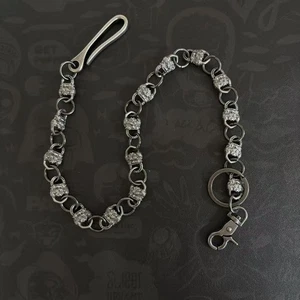 Cadena billetera cinturón vanguardista para eslabones de hombre mujer llavero pantalones cadena joyería antigua - Imagen 1 de 18