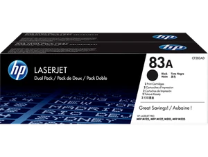 HP 83A 2-pak Czarne oryginalne kasety z tonerem LaserJet, na wkład: 1500 - Zdjęcie 1 z 7