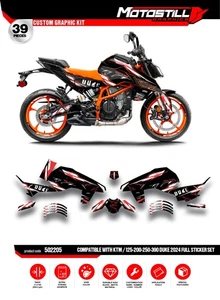JUEGO DE PEGATINAS GRÁFICAS APTO PARA KTM DUKE 125-200-250-390 / 2024 - 2025 - KIT DE CALCOMANÍAS - Imagen 1 de 9