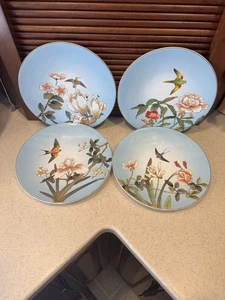 Pier 1 Imports Chinoiserie Salad Plates Birds/Flowers - Set of 4 - Picture 1 of 5