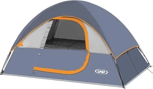 Camping Tent 2 Person, Waterproof Windproof with Rainfly 2 person, Grey - Picture 1 of 7