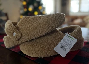 Crocs Unisex Classic Cozzzy Slipper Wheat Mens 9 Womens 11 NWT - Picture 1 of 10