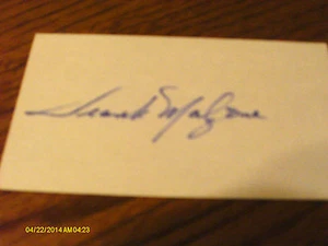 Autographed Frank Malzone Index Card W/COA Boston Red Sox - Picture 1 of 1