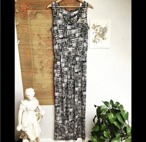 Calvin Klein Patterned Sleeveless Jumpsuit Womens Large 14 - Picture 1 of 7