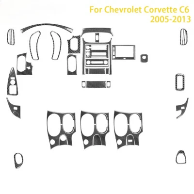 Para Chevrolet Corvette C6 2005-2013 Pegatina de Engranaje Interior de Coche de Fibra de Carbono Foto 1 de 4